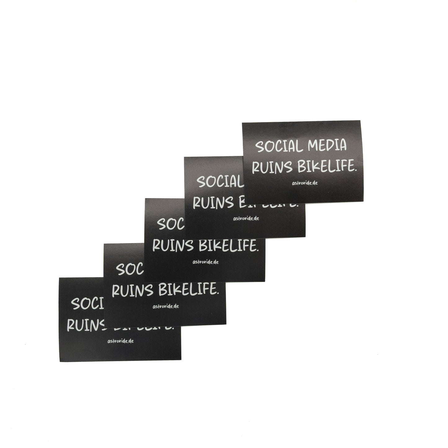 Sticker "SOCIAL MEDIA RUINS BIKEKIFE" (5er Pack)